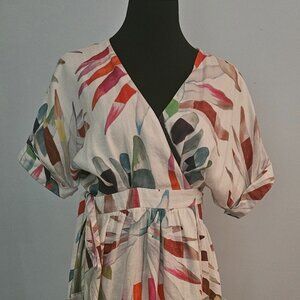 Mara Hoffman Linen Wrap Dress Limited Edition Print